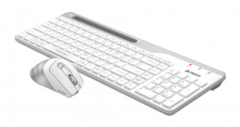 Клавиатура + мышь A4Tech Fstyler FB2535C клав:белый/серый мышь:белый/серый USB беспроводная Bluetooth/Радио slim (FB2535C ICY WHITE) от магазина РЭССИ