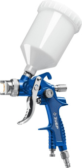 Краскораспылитель Зубр Профессионал PRO 600 HVLP 290л/мин соп.:1.7мм бак:0.6л синий/белый от магазина РЭССИ