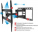 Кронштейн для телевизора Arm Media COBRA-50 черный 26"-55" макс.35кг настенный поворотно-выдвижной и наклонный от магазина РЭССИ