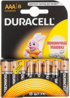 Батарея Duracell Basic LR03-8BL MN2400 AAA (8шт) от магазина РЭССИ