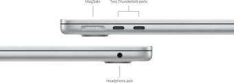 Ноутбук Apple MacBook Air A3113 M3 8 core 16Gb SSD256Gb/8 core GPU 13.6" Liquid Retina (2560x1664) Mac OS silver WiFi BT Cam (MC8H4LL/A) от магазина РЭССИ