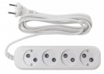 Сетевой удлинитель Buro BU-PSL4.3/W 3м (4 розетки) белый (пакет ПЭ) от магазина РЭССИ