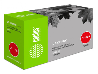 Картридж лазерный Cactus CS-C711BK 711 BK черный (6000стр.) для Canon LBP5300 от магазина РЭССИ