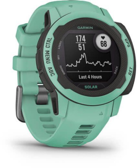 Смарт-часы Garmin Instinct 2S Solar Tactical 20мм 1.3" AMOLED корп.черный/мятный рем.мятный (010-02564-02) от магазина РЭССИ