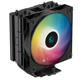 Устройство охлаждения(кулер) Deepcool AG400 Bk ARGB Soc-AM5/AM4/1151/1200/1700 черный/белый 4-pin 31.6dB Al+Cu 220W 614gr Ret (R-AG400-BKANMC-G-2) от магазина РЭССИ