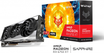 Видеокарта Sapphire PCI-E 4.0 11318-01-20G NITRO+ RX 6750 XT GAMING OC AMD Radeon RX 6750XT 12288Mb 192 GDDR6 2554/16000 HDMIx1 DPx3 HDCP Ret от магазина РЭССИ