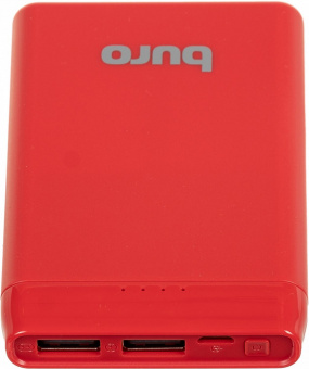 Мобильный аккумулятор Buro BP05B 5000mAh 2.1A 2xUSB красный (BP05B10PRD) от магазина РЭССИ