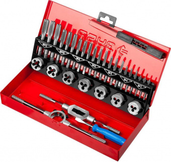 Набор метчиков и плашек Зубр 28129-H32_z01 32 предмета (жесткий кейс) от магазина РЭССИ