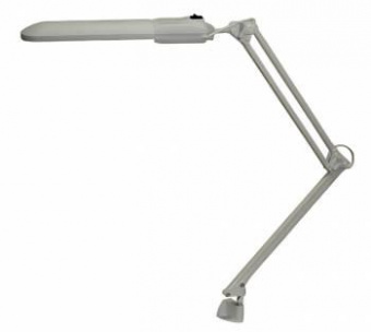 Светильник Трансвит ДЕЛЬТА (Delta/Gr) настольный на струбцине 2G7 серебристый 11Вт от магазина РЭССИ