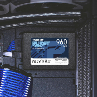 Накопитель SSD Patriot SATA III 960Gb PBE960GS25SSDR Burst Elite 2.5" от магазина РЭССИ