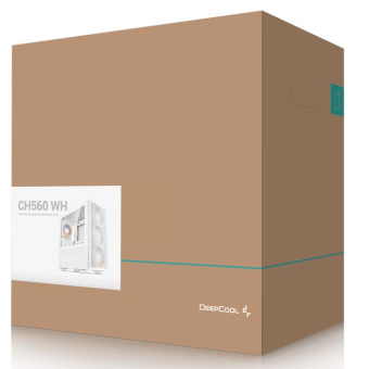 Корпус Deepcool CH560 белый без БП ATX 7x120mm 6x140mm 1xUSB3.0 audio bott PSU от магазина РЭССИ