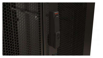 Шкаф серверный Hyperline (TTR-4261-DD-RAL9005) напольный 42U 600x1000мм пер.дв.перфор. задн.дв.перфор. 2 бок.пан. направл.под закл.гайки 800кг черный 910мм 117.4кг 2055мм IP20 сталь от магазина РЭССИ