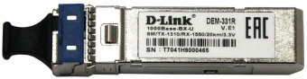 Трансивер D-Link 331R/20KM/A1A 1000Base-BX-U,Simplex LC,TX:1310nm,RX:1550nm,SM,20KM от магазина РЭССИ