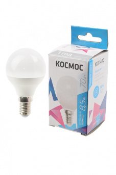 Лампа светодиодная КОСМОС LED8.5wGL45E1445 8.5Вт E14 4500K BL1 от магазина РЭССИ
