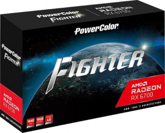 Видеокарта PowerColor PCI-E 4.0 AXRX 6700 10GBD6-3DH/OC AMD Radeon RX 6700 10240Mb 160 GDDR6 2330/16000 HDMIx1 DPx3 HDCP Ret от магазина РЭССИ