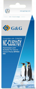 Картридж струйный G&G NC-CLI521GY серый (8.4мл) для Canon PIXMA MP540/550/560/620/630/640/980/990 от магазина РЭССИ