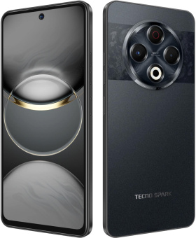 Смартфон Tecno Spark 30 256Gb 8Gb черный моноблок 3G 4G 2Sim 6.78" 1080x2436 Android 14 64Mpix 802.11 a/b/g/n/ac NFC GPS GSM900/1800 GSM1900 TouchSc Protect VidConf FM A-GPS microSD max1024Gb от магазина РЭССИ