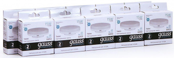 Лампа светодиодная Gauss Elementary GX53 15Вт цок.:GX53 таблетка 220B 4100K св.свеч.бел.ней. (упак.:10шт) (83825) от магазина РЭССИ
