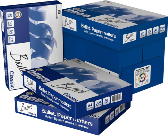 Бумага BALLET Classic A4/80г/м2/500л./белый CIE153% общего назначения(офисная) от магазина РЭССИ