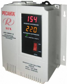 Стабилизатор напряжения Ресанта АСН-1000Н/1-Ц однофазный серый (63/6/14) от магазина РЭССИ