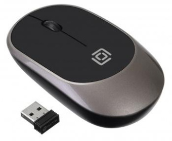 Мышь Оклик 535MW черный/серый оптическая (1000dpi) беспроводная USB для ноутбука (3but) от магазина РЭССИ