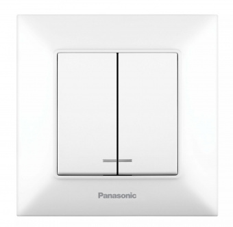 Выключатель Panasonic Arkedia Slim скрыт. 2кл. с подсветкой IP20 белый (упак.:1шт) (WNTC00102WH-RU) от магазина РЭССИ