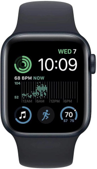 Смарт-часы Apple Watch SE 2024 A2723 44мм OLED корп.темная ночь Sport Band рем.темная ночь разм.брасл.:150-200мм (MXEK3LL/A) от магазина РЭССИ