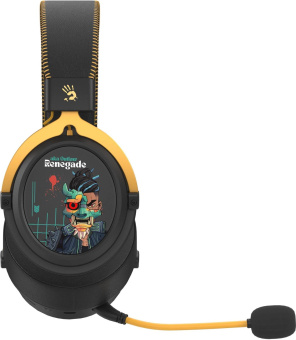 Наушники с микрофоном A4Tech Bloody MR595 Renegade черный/рисунок мониторные BT/Radio оголовье (MR595) от магазина РЭССИ