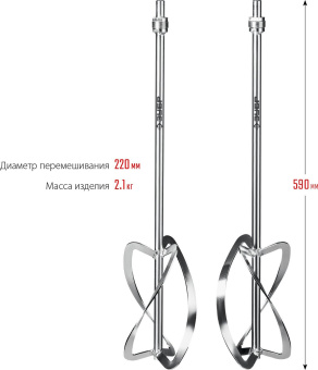 Комплект насадок для миксеров Зубр МНЛ-2-220 для Зубр ЗМР-1350Э-2, МРД-1400 от магазина РЭССИ