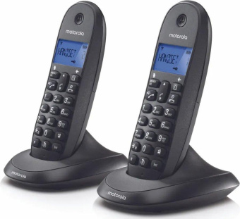 Р/Телефон Dect Motorola C1002CB+ черный (труб. в компл.:2шт) от магазина РЭССИ
