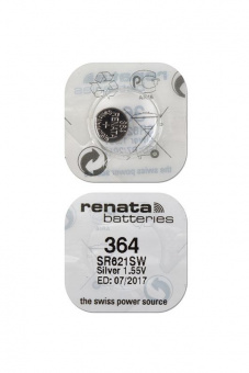 Элемент питания RENATA SR621SW  364 (0%Hg), опт.упак. 10 шт от магазина РЭССИ