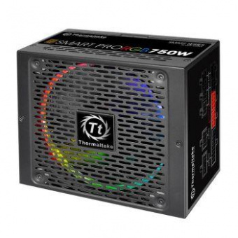 Блок питания Thermaltake ATX 750W SMART PRO RGB 80+ bronze (24+4+4pin) APFC 140mm fan color LED 9xSATA Cab Manag RTL от магазина РЭССИ