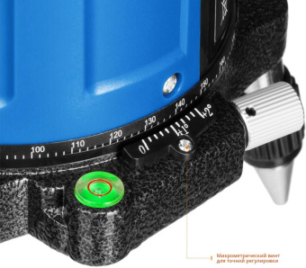 Нивелир лазерн. Зубр Крест-55 2кл.лаз. 660нм цв.луч. красный 3луч. (34904) от магазина РЭССИ