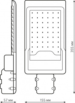 Светильник консольный Gauss 629534350 50Вт ламп.:50шт черный от магазина РЭССИ