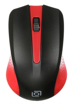 Мышь Оклик 485MW черный/красный оптическая (1200dpi) беспроводная USB для ноутбука (3but) от магазина РЭССИ