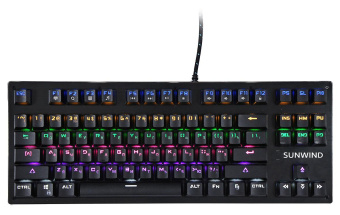 Клавиатура SunWind SW-K900G механическая черный USB Multimedia for gamer LED от магазина РЭССИ