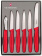 Картинка Набор ножей кухон. Victorinox Standart (5.1111.6) компл.:6предм. красный подар.коробка от магазина РЭССИ Набор ножей кухон. Victorinox Standart (5.1111.6) компл.:6предм. красный подар.коробка от магазина РЭССИ
