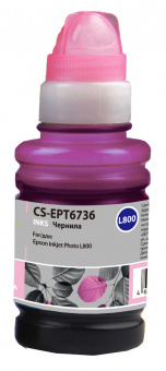 Чернила Cactus CS-EPT6736 T6736 светло-пурпурный 100мл для Epson L800/L810/L850/L1800 от магазина РЭССИ