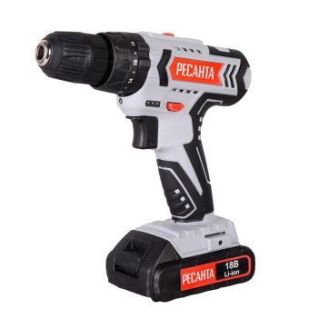 Дрель-шуруповерт Ресанта ДА-18-2ЛК-У аккум. патрон:быстрозажимной (кейс в комплекте) (75/14/6) от магазина РЭССИ