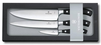 Набор ножей кухон. Victorinox Grand Maitre Chefs (7.7243.3) компл.:3шт черный подар.коробка от магазина РЭССИ