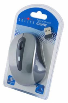 Мышь Оклик 435MW черный/серый оптическая (1600dpi) беспроводная USB для ноутбука (4but) от магазина РЭССИ
