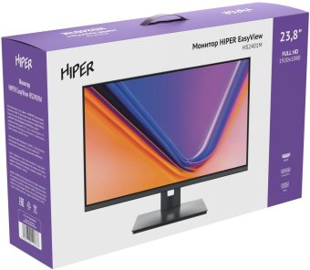 Монитор Hiper 23.8" EasyView HS2401M черный IPS LED 5ms 16:9 HDMI M/M матовая 250cd 178гр/178гр 1920x1080 75Hz FreeSync VGA DP FHD 3.5кг от магазина РЭССИ