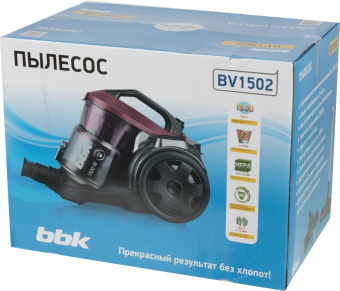 Пылесос BBK BV1502 1600Вт черный/вишневый от магазина РЭССИ