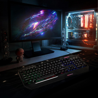 Клавиатура SunWind SW-K515G черный USB Multimedia for gamer LED от магазина РЭССИ