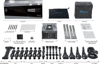 Блок питания Seasonic ATX 2000W Prime PX-2200 Gen.5 80+ platinum (20+4pin) APFC 135mm fan 18xSATA Cab Manag RTL от магазина РЭССИ