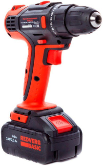 Аккумуляторная дрель-шуруповерт REDVERG Basic SD24L/2-2 6663428 от магазина РЭССИ
