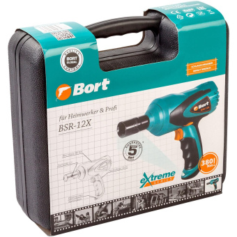 Гайковерт Bort BSR-12X авт.сеть патрон:квад.1/2" (кейс в комплекте) (91275837) от магазина РЭССИ