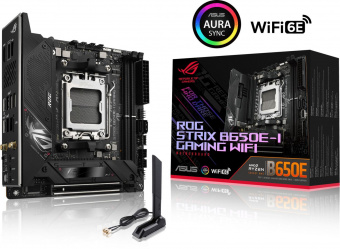 Материнская плата Asus ROG STRIX X670E-I GAMING WIFI SocketAM5 AMD X670 2xDDR5 mini-ITX AC`97 8ch(7.1) 2.5Gg RAID+HDMI от магазина РЭССИ