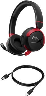 Наушники с микрофоном HyperX Cloud Mini черный/красный накладные BT оголовье (7G8F1AA) от магазина РЭССИ