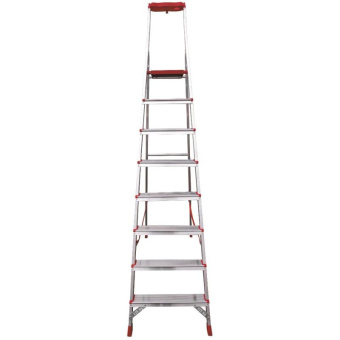 Профессиональная стремянка Новая Высота NV3115 1x8 ступеней 80 мм органайзер Max нагр. 225 кг 2К башмаки 3115108 от магазина РЭССИ